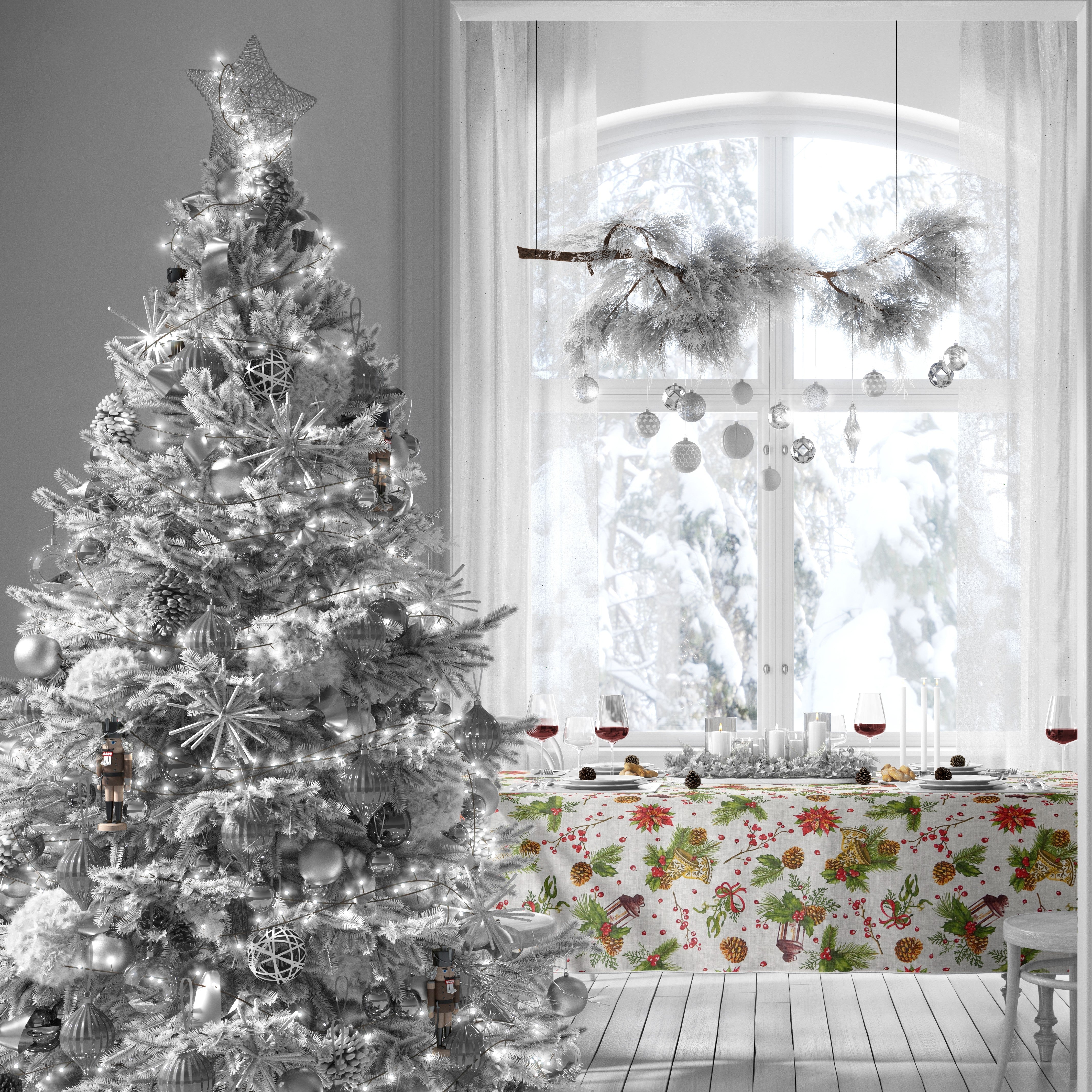 Jacquard Tischdecken aus beschichteter Baumwolle