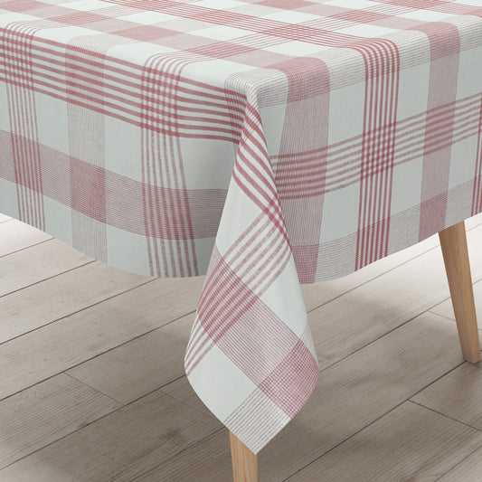 Wachstuch Tischdecke kariert rot