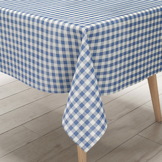 Wachstuch Tischdecke kariert hellblau
