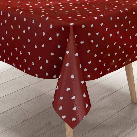 Wachstuch Tischdecke HErzen Love