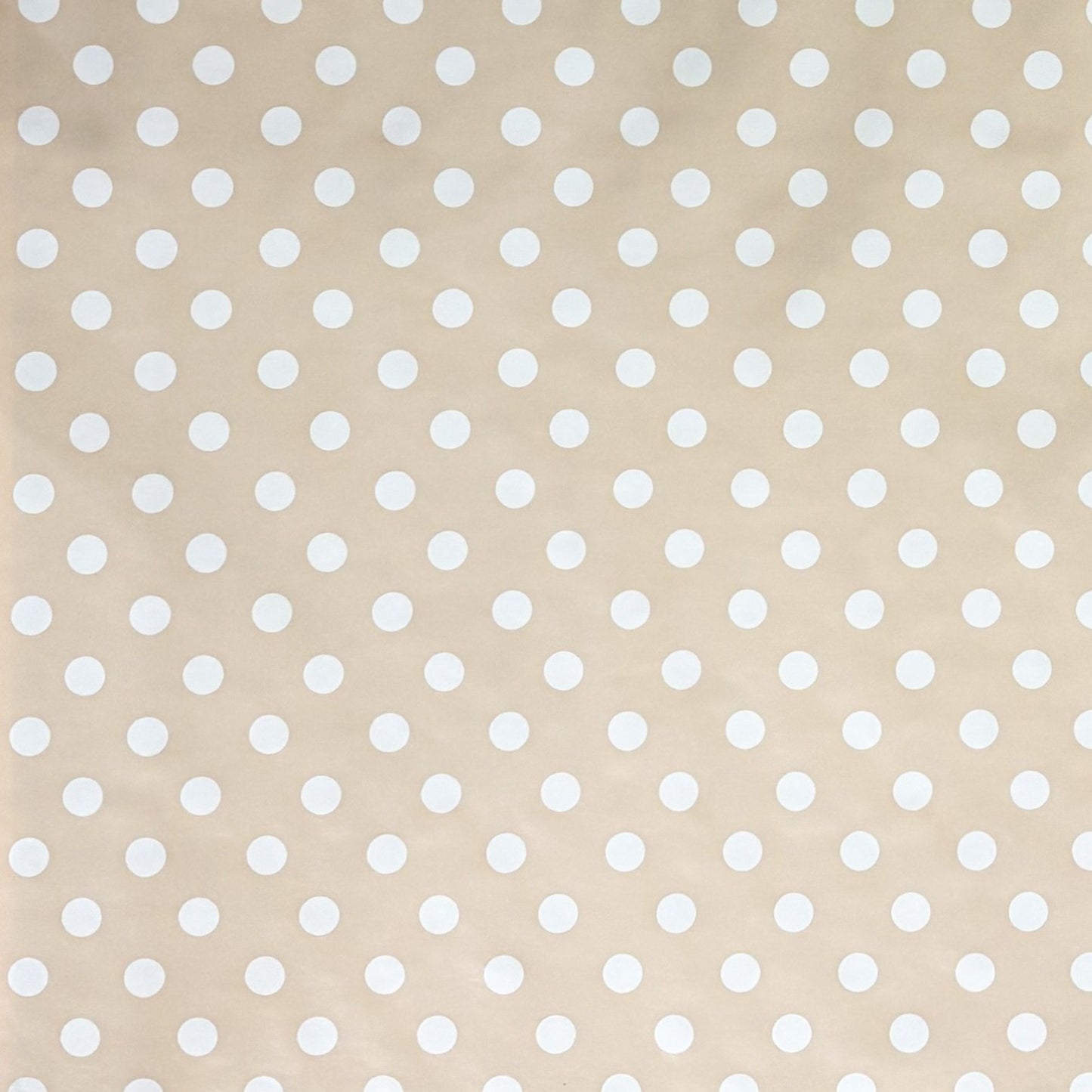 Wachstuch Tischdecke 01150-04 weiße Punkte auf beige-creme Polka Dots eckig rund oval