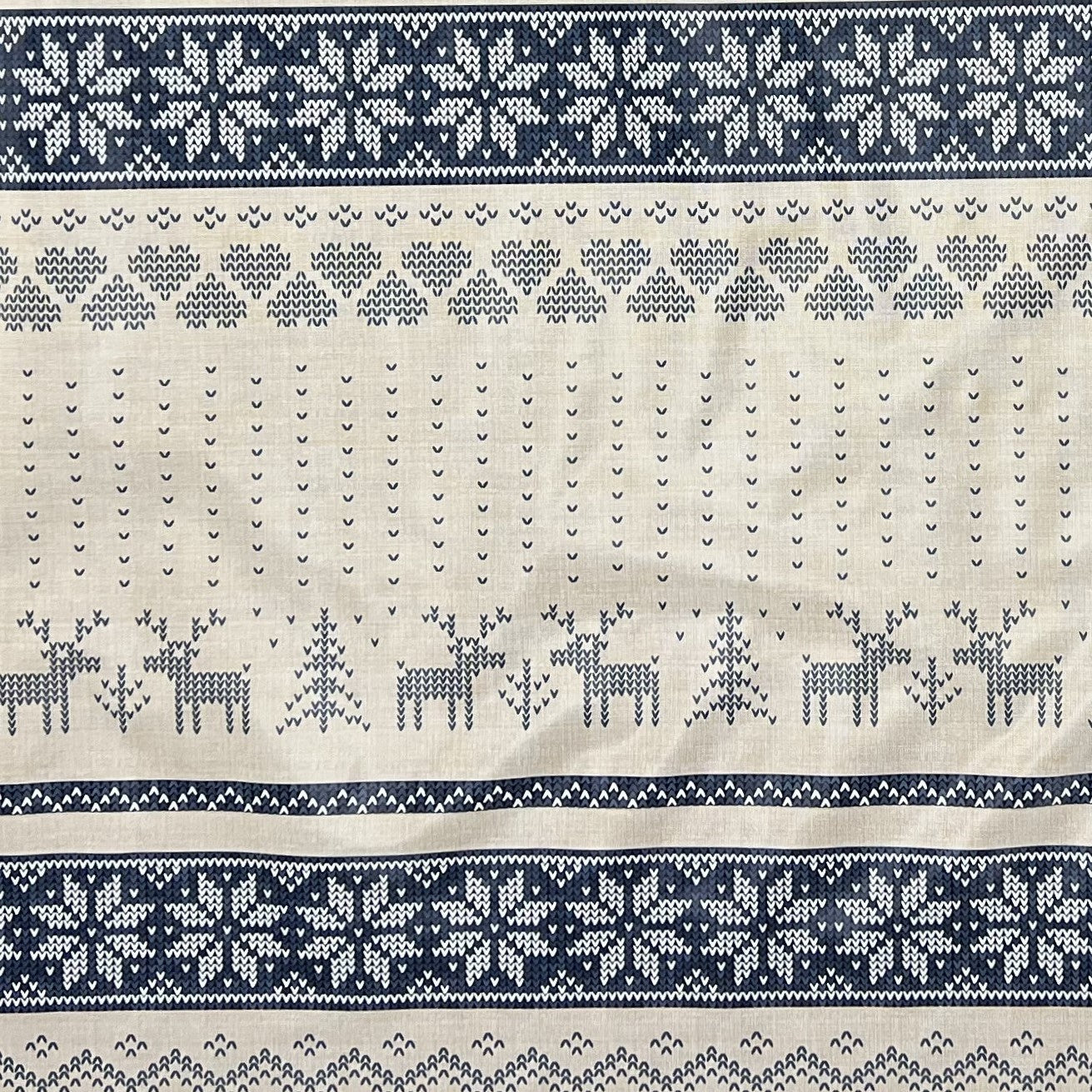 KEVKUS Wachstuch Tischdecke 01231-04 blau Weihnachten Skandinavien wählbar in eckig, rund und oval -