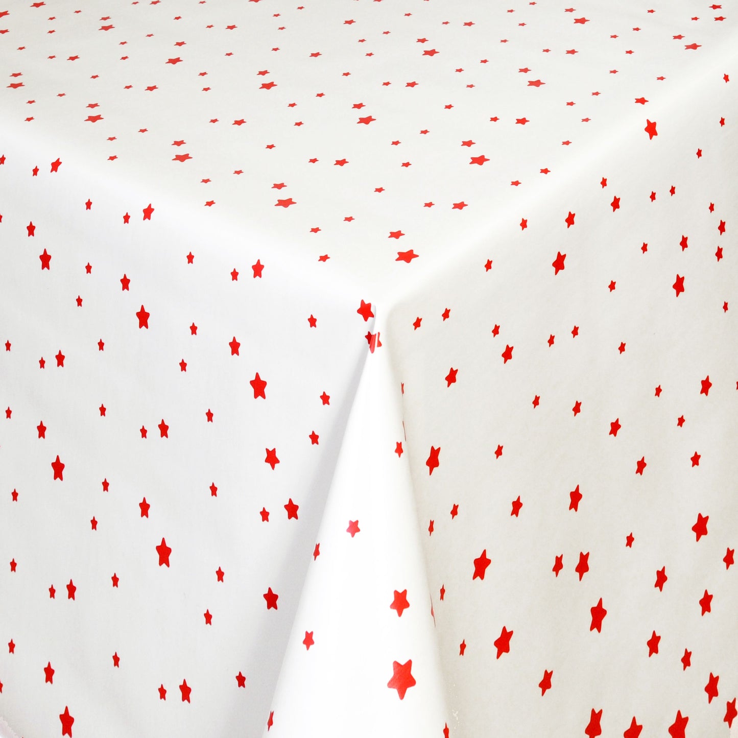 Wachstuch Tischdecke 01393-02 rote Sterne auf weiss Weihnachten Advent eckig rund oval