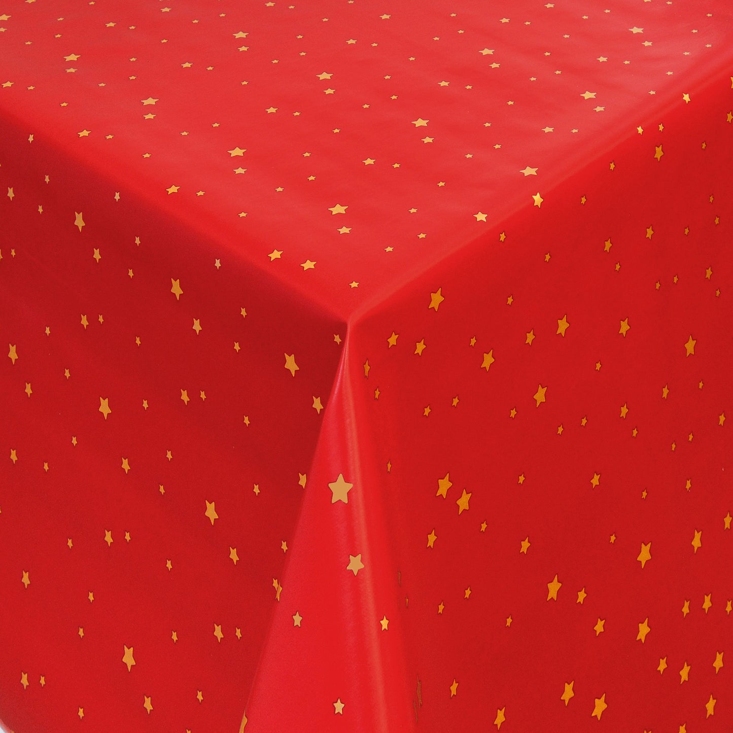 Wachstuch Tischdecke 01393-03 goldene Sterne auf rot Weihnachten Advent eckig rund oval
