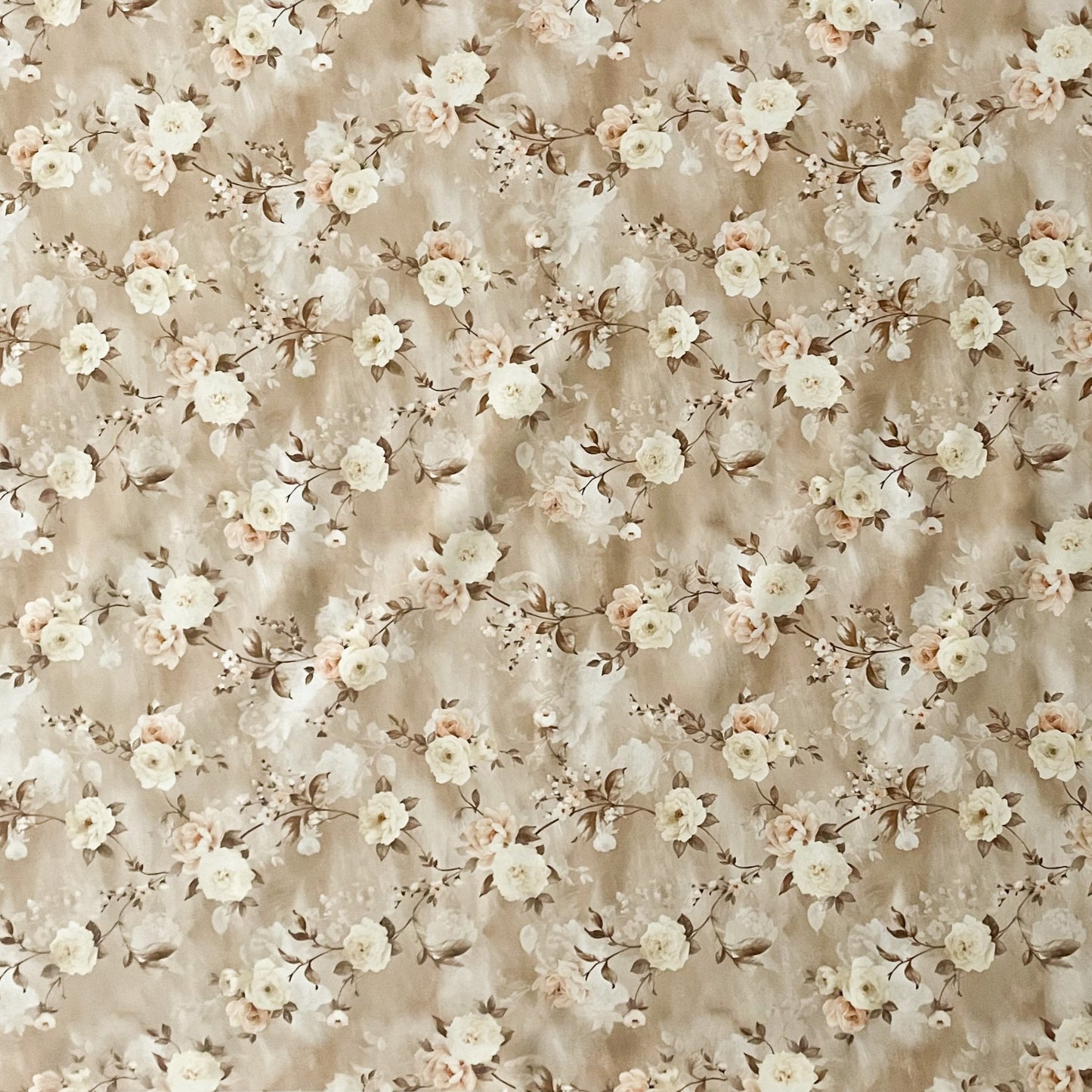 Wachstuch Tischdecke Rosen braun