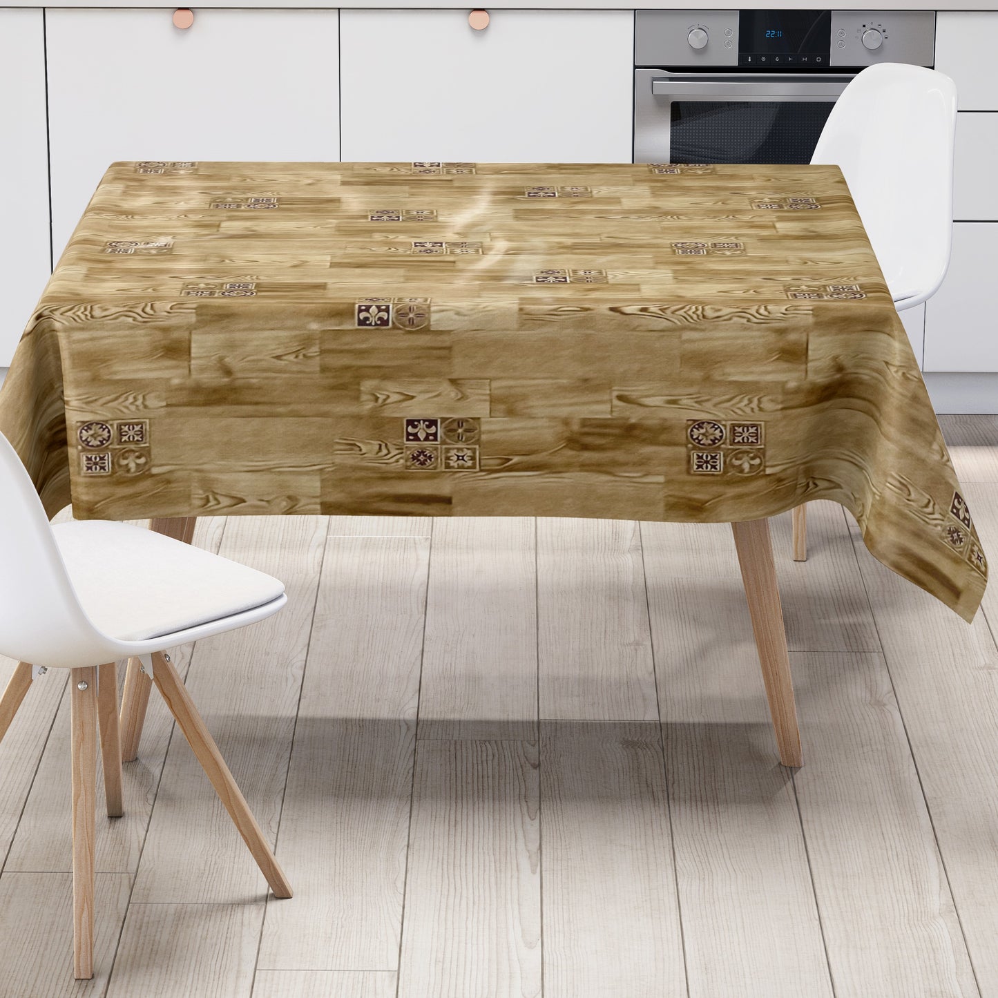 Wachstuch Tischdecke Holz Eiche