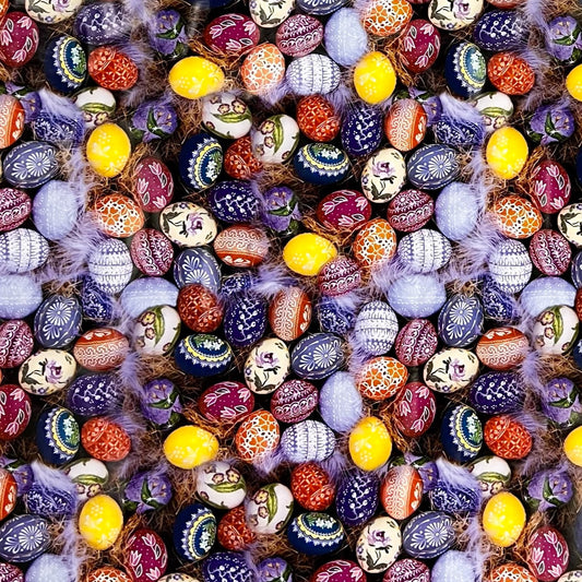 Wachstuch Rolle Meterware Rollenware 01726-00 Ostern bunte Ostereier bemalt