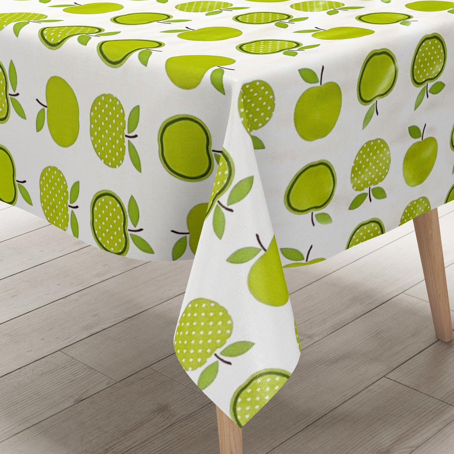 Wachstuch Tischdecke Äpfel grün