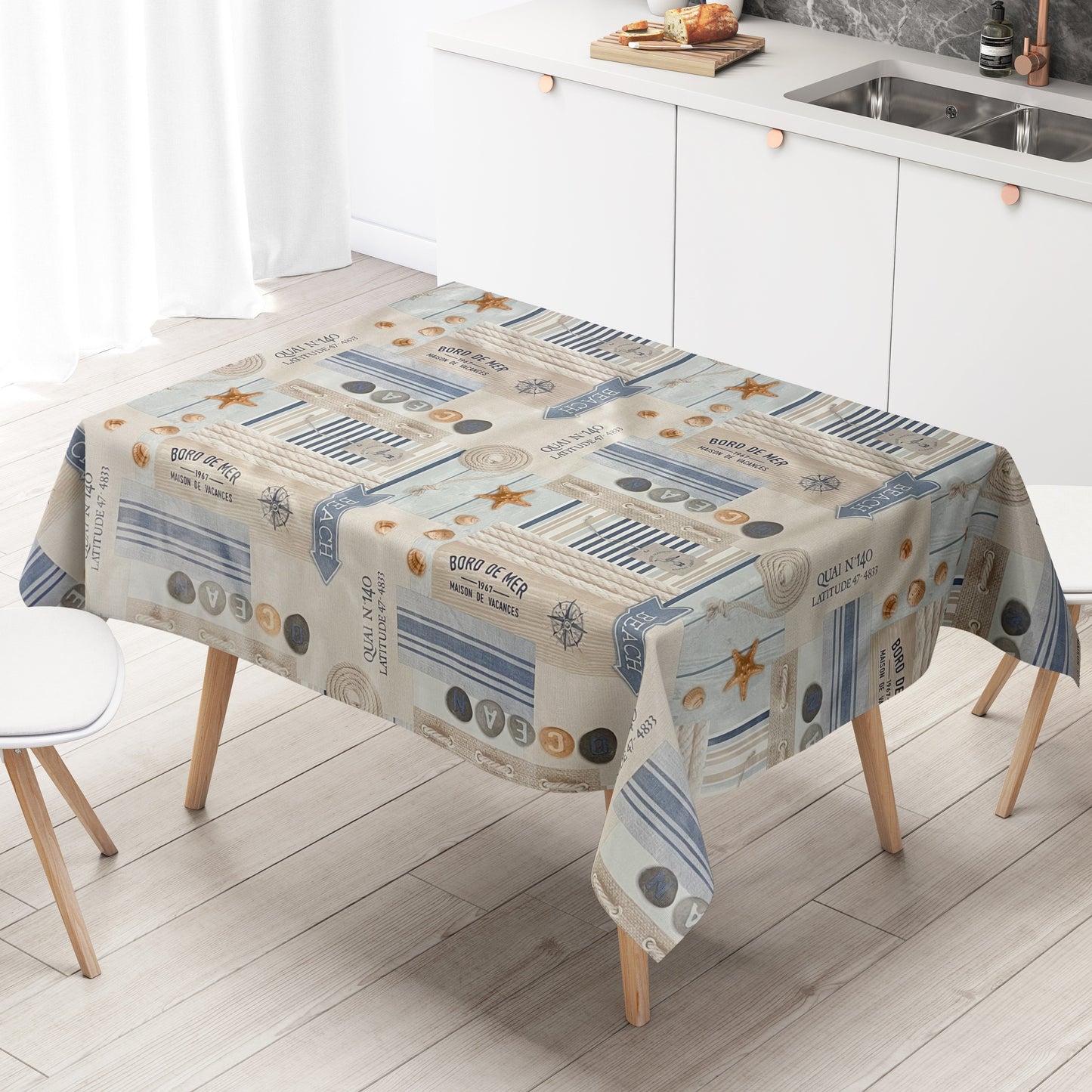 Wachstuch Tischdecke maritim