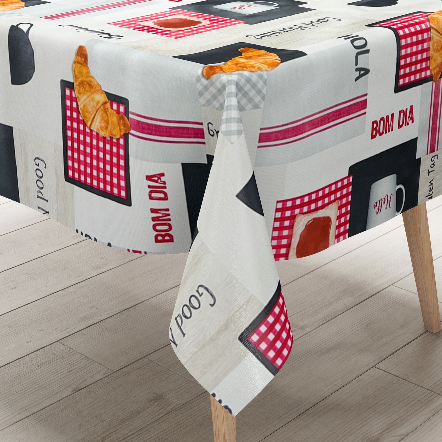 Wachstuch Tischdecke Küchenmotiv