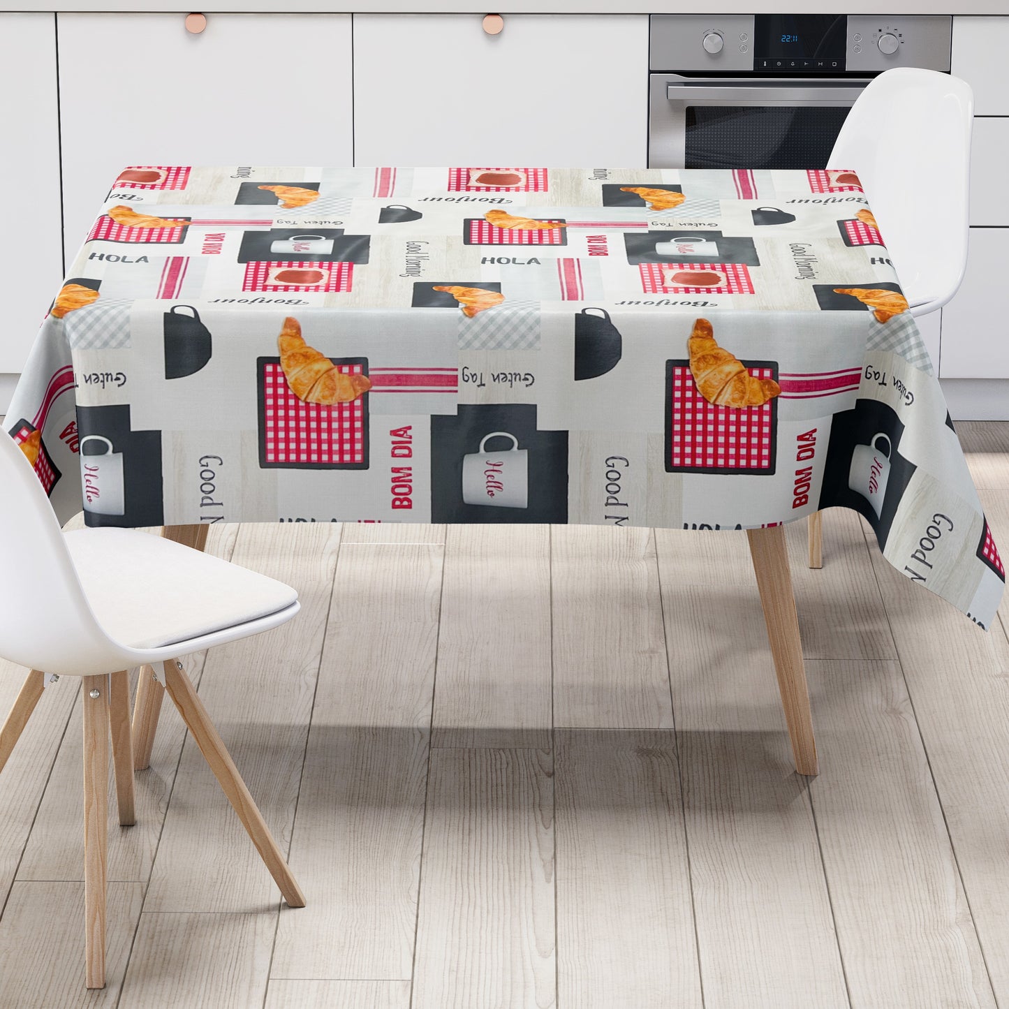 Wachstuch Tischdecke Küchenmotiv