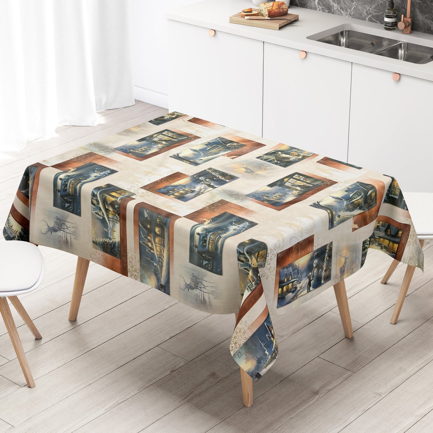 Wachstuch Tischdecke Weihnachten