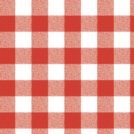 Wachstuchrolle Meterware Rollenware P107-1 rot groß kariert