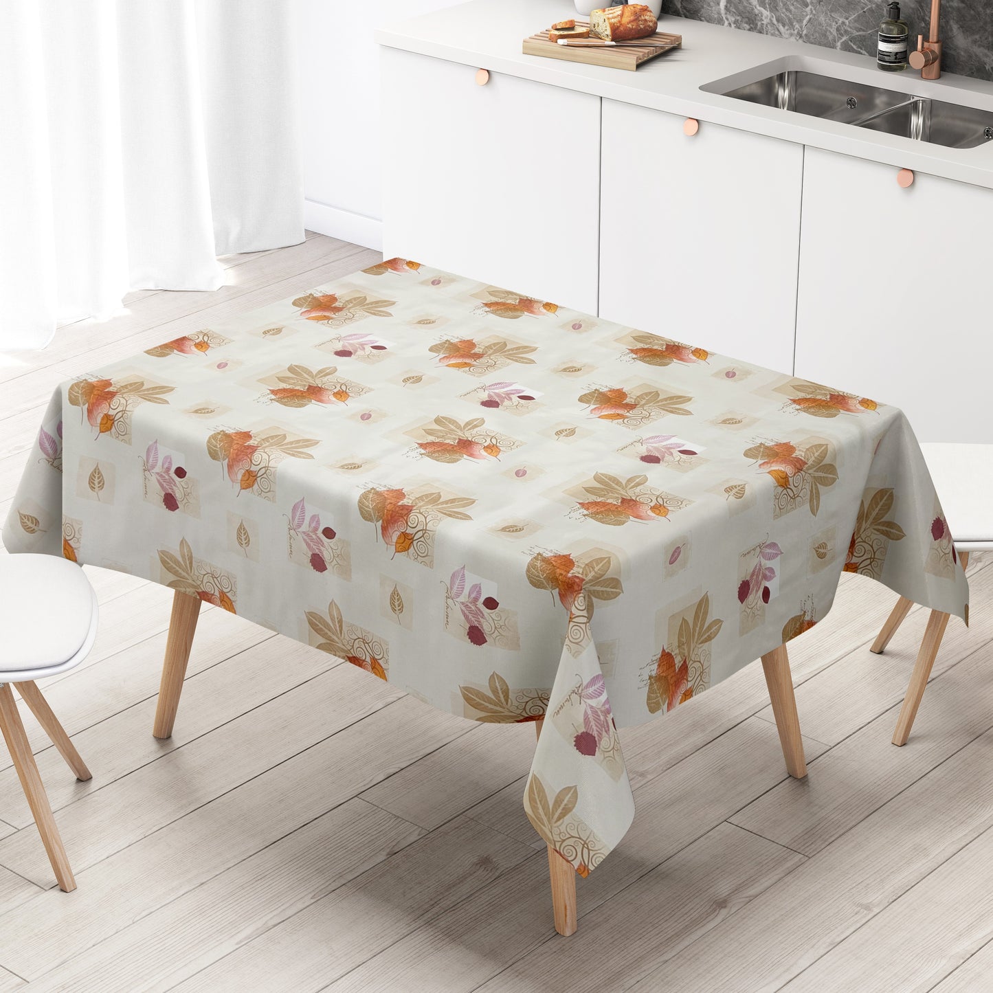 Wachstuchtischdecke Herbst Blätter Laub