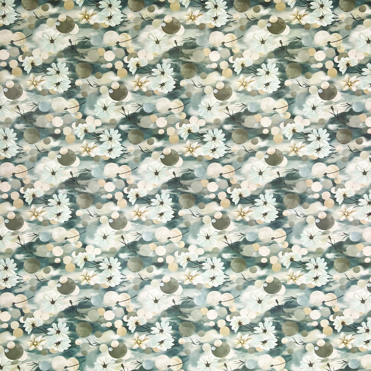 KEVKUS Wachstuch Tischdecke 35906 Modern Kreise Blüten Herbst wählbar in eckig, rund und oval -
