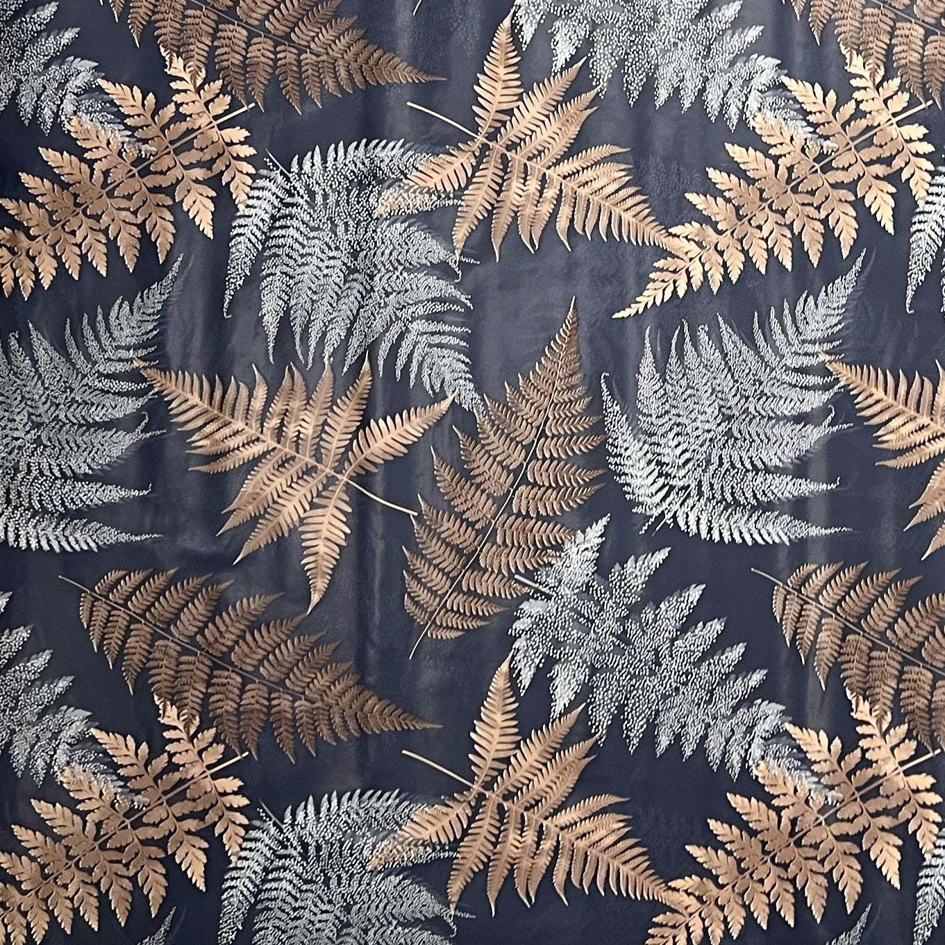 KEVKUS Wachstuch Tischdecke 36750 Marine Bronze Farn Dschungel Monstera wählbar in eckig, rund und oval -