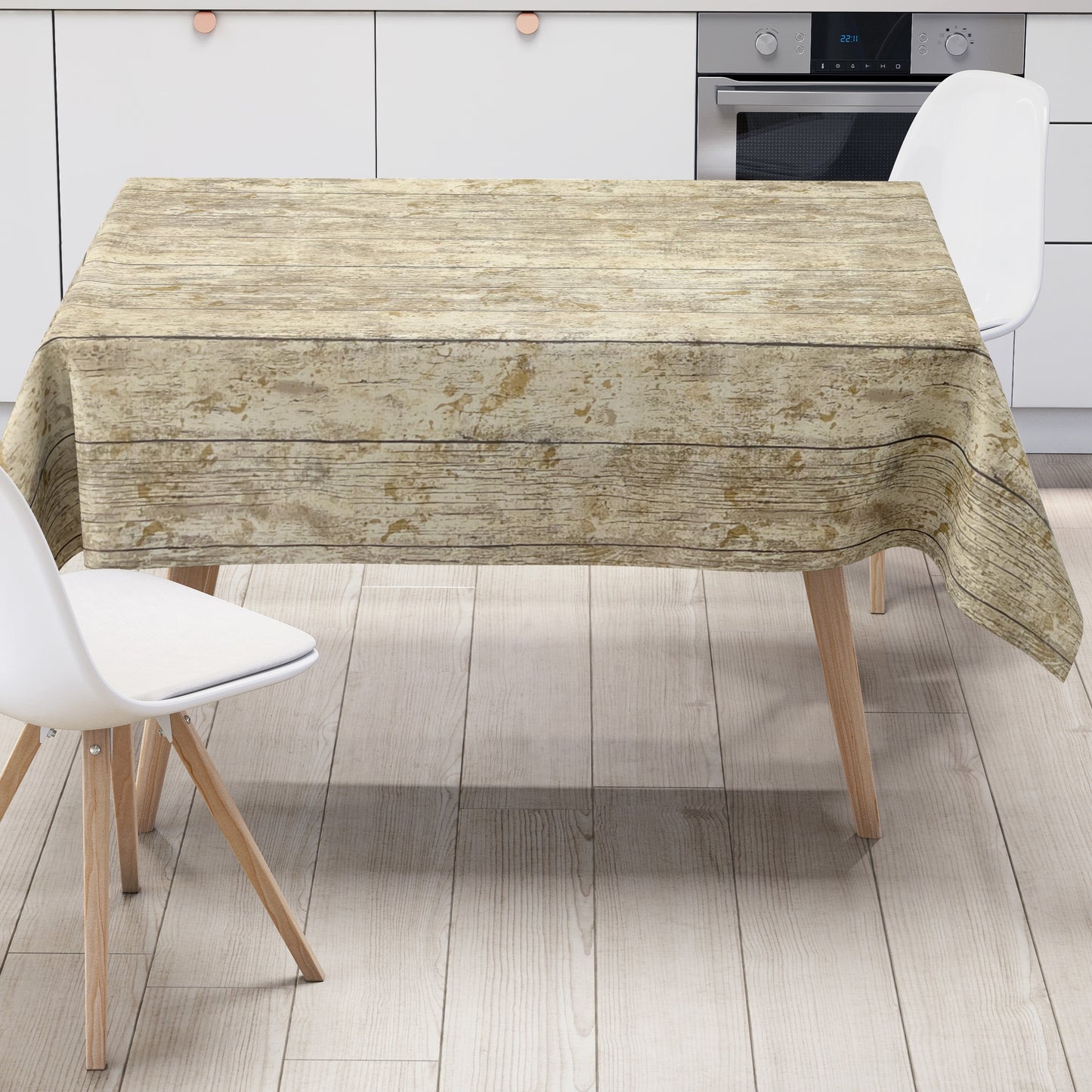KEVKUS Wachstuch Tischdecke 36767 Holz Alm Dielen wählbar in eckig, rund und oval -