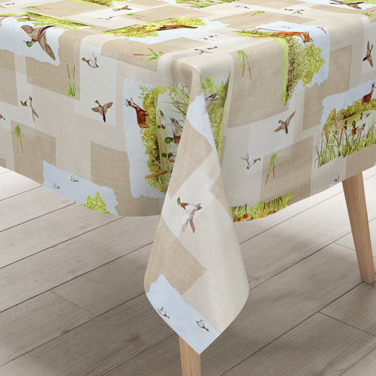 Wachstuch Tischdecke Jagdmotiv