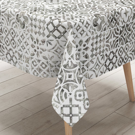 Wachstuch TIschdecke Mosaik grau