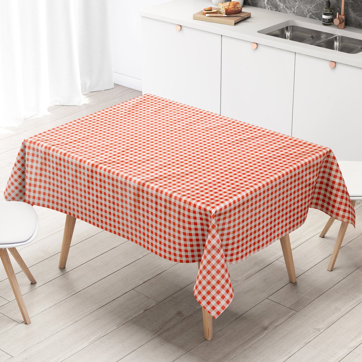 Wachstuch Tischdecke kariert vichy rot