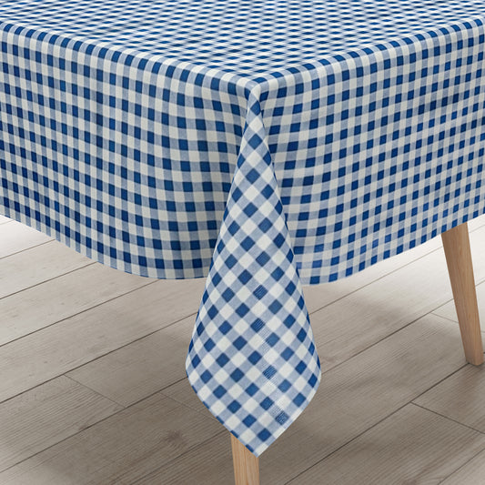 Wachstuch Tischdecke kariert blau