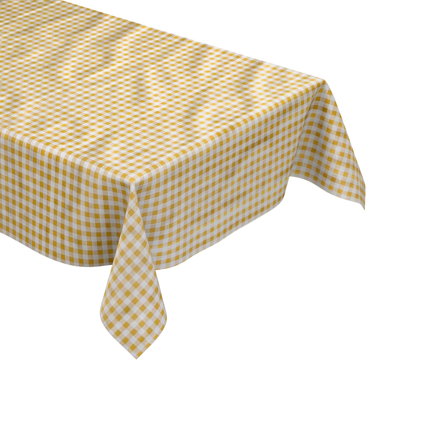 Wachstuch Tischdecke kariert gelb