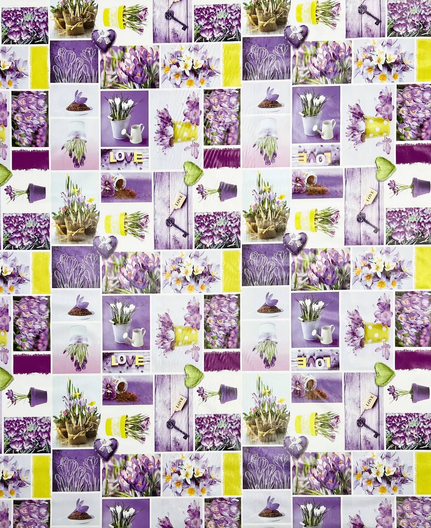 Wachstuch Tischecke lila Krokos