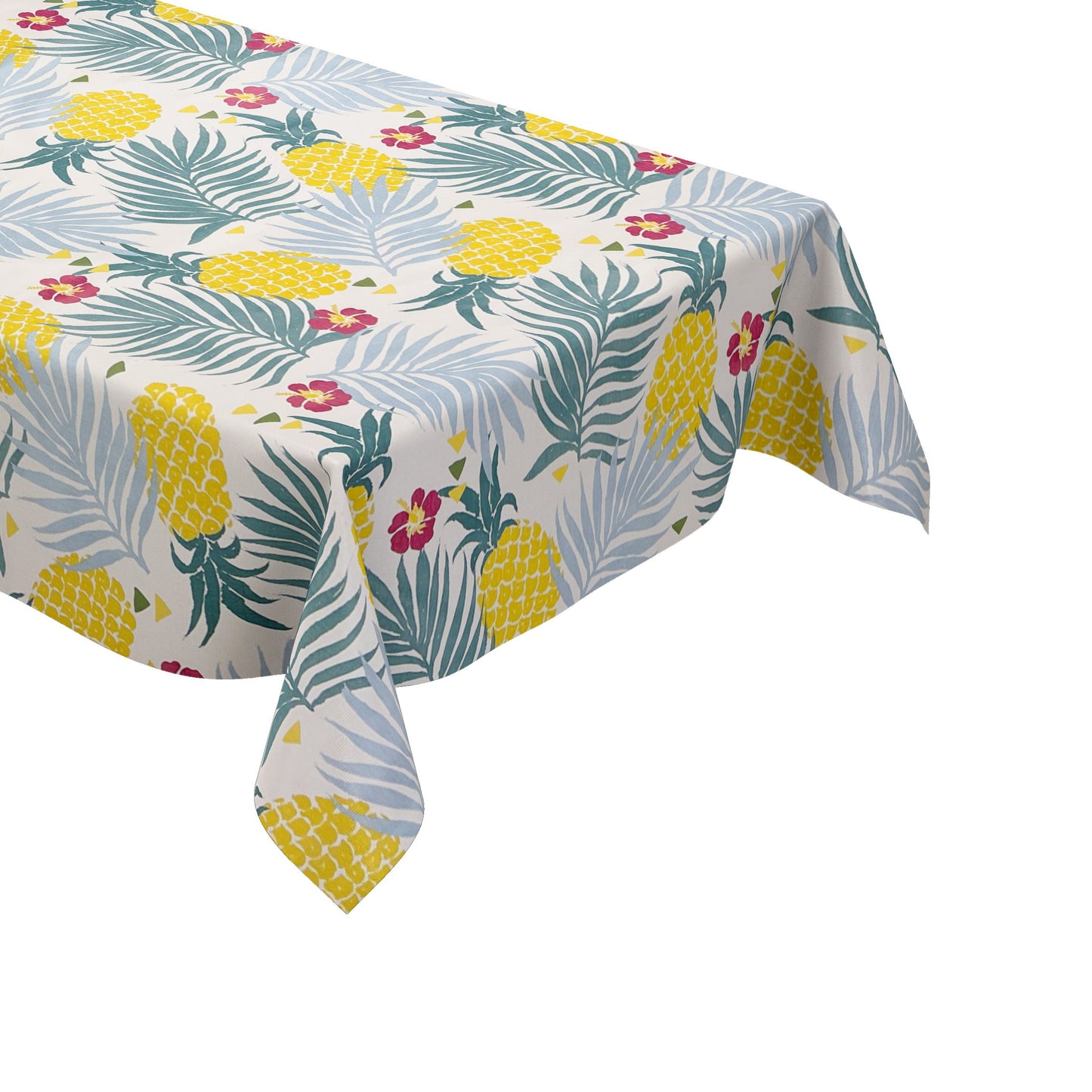 Wachstuch Tischdecke Ananas weiss Dschungel