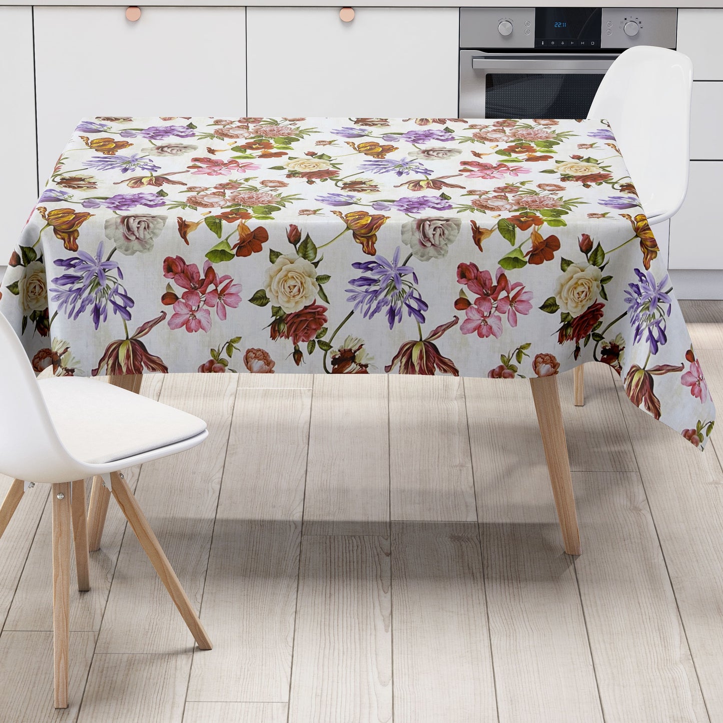 Wachstuch Tischdecke Übergröße Blumen