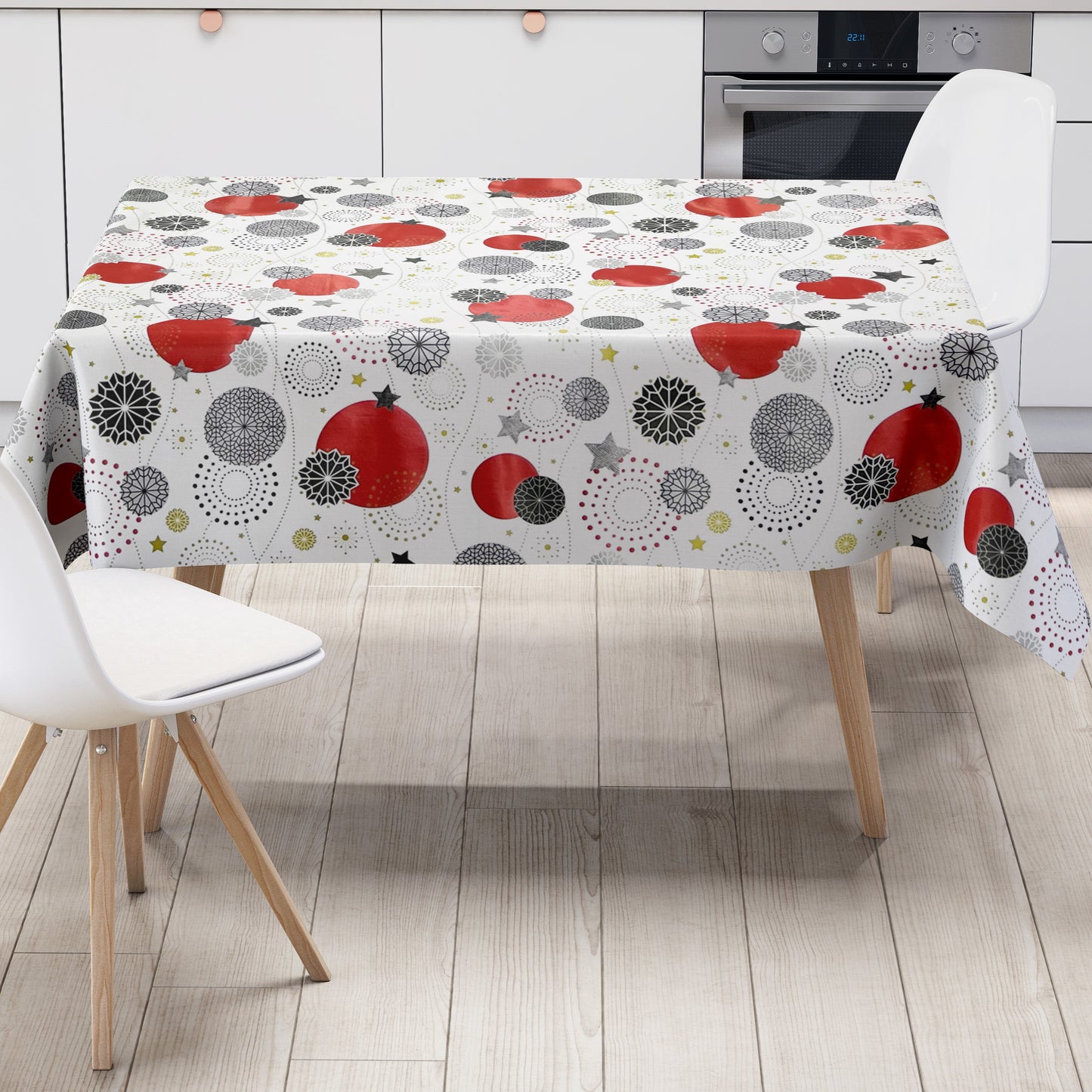Wachstuch Tischdecke Weihnachten Sterne