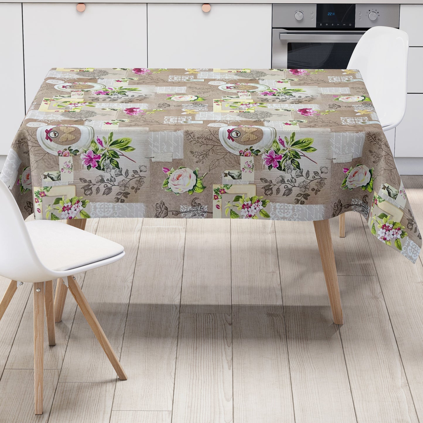 Wachstuch Tischdecke Blumen und Blüten
