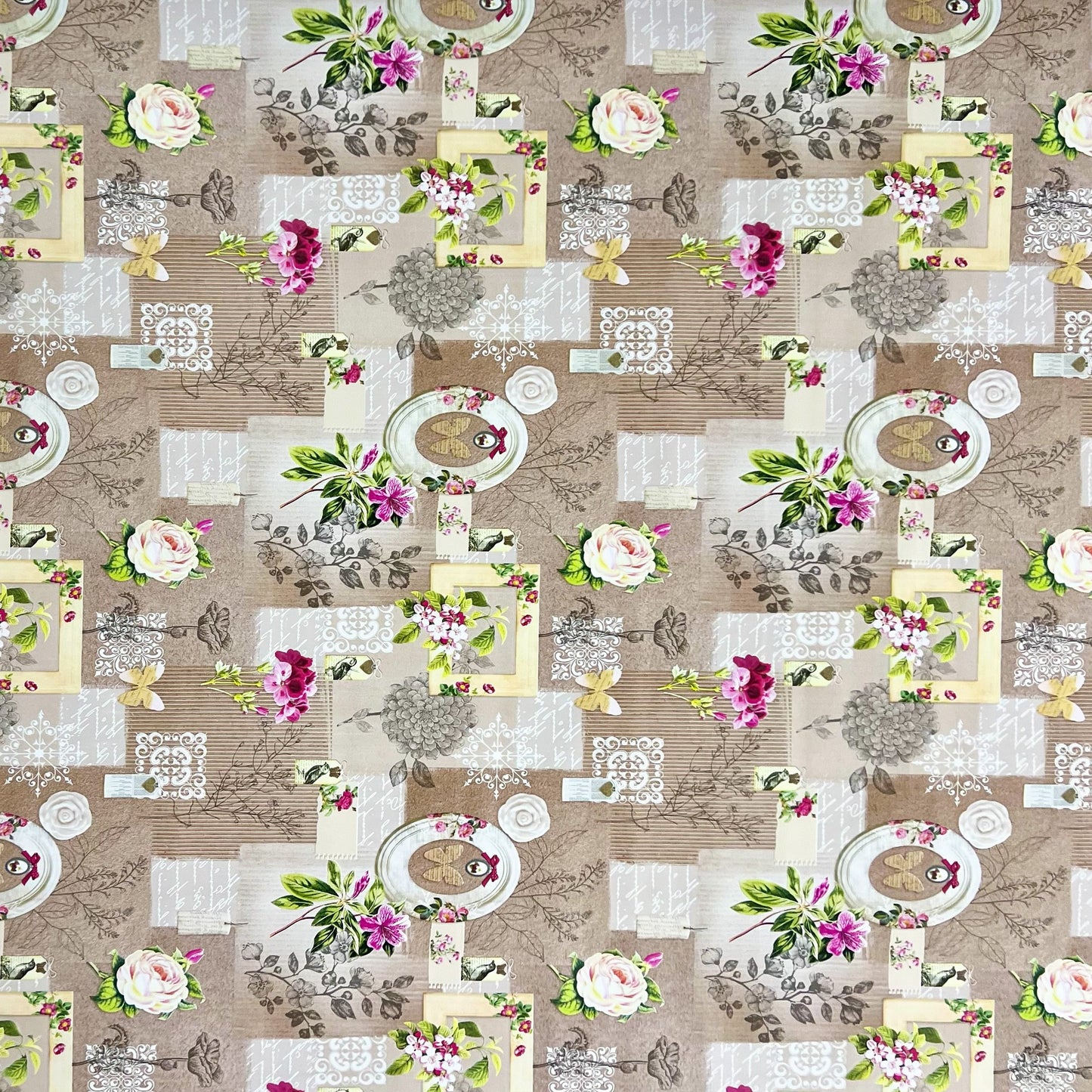 Wachstuch Tischdecke Blumen und Blüten