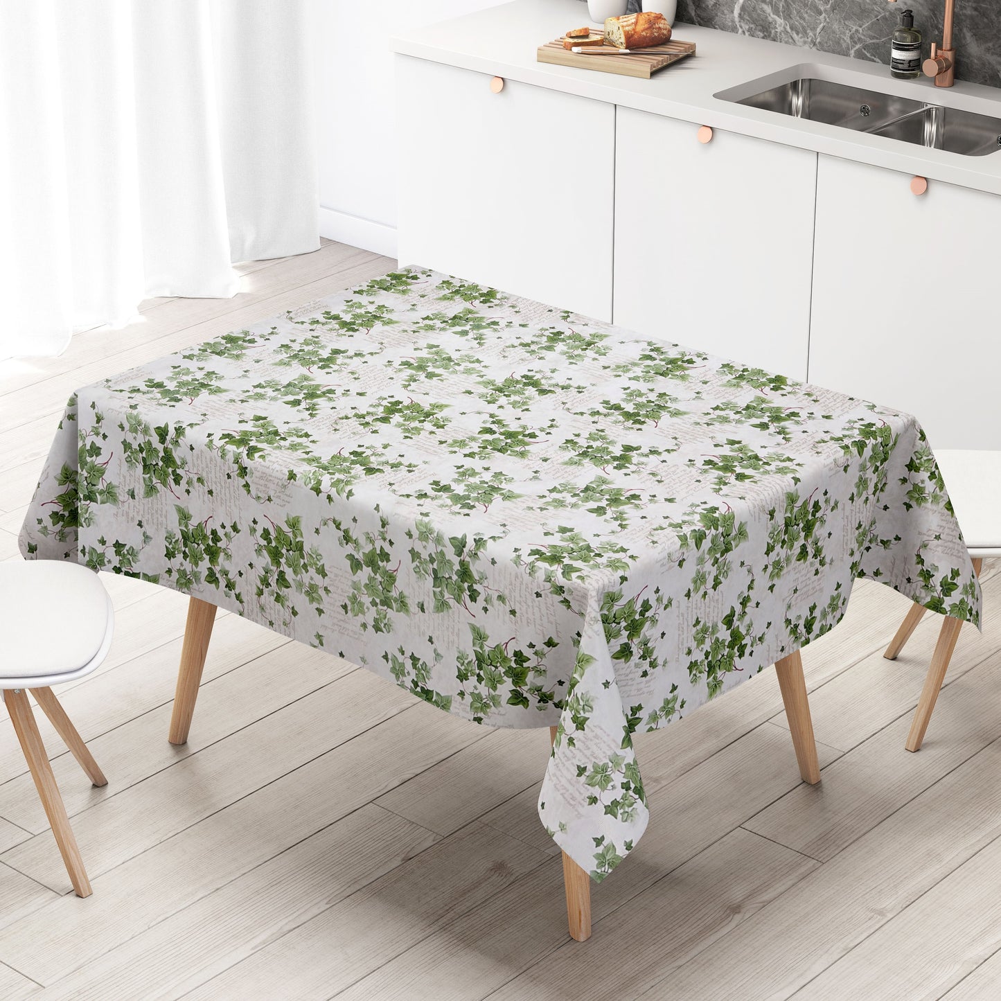 KEVKUS Wachstuch Tischdecke B8965-01 Effeu Blätter Herbst wählbar in eckig, rund und oval -