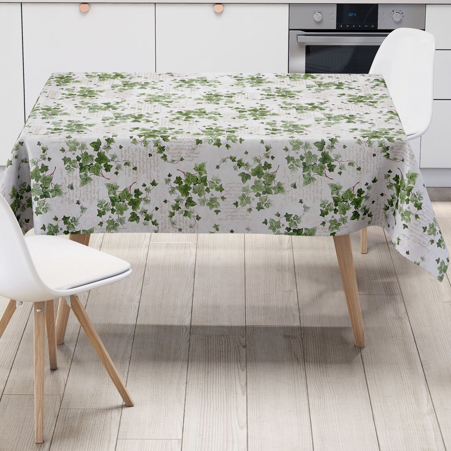 KEVKUS Wachstuch Tischdecke B8965-01 Effeu Blätter Herbst wählbar in eckig, rund und oval -