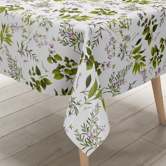 Wachstuchrolle Meterware Rollenware B8966-01 Kräuter auf creme