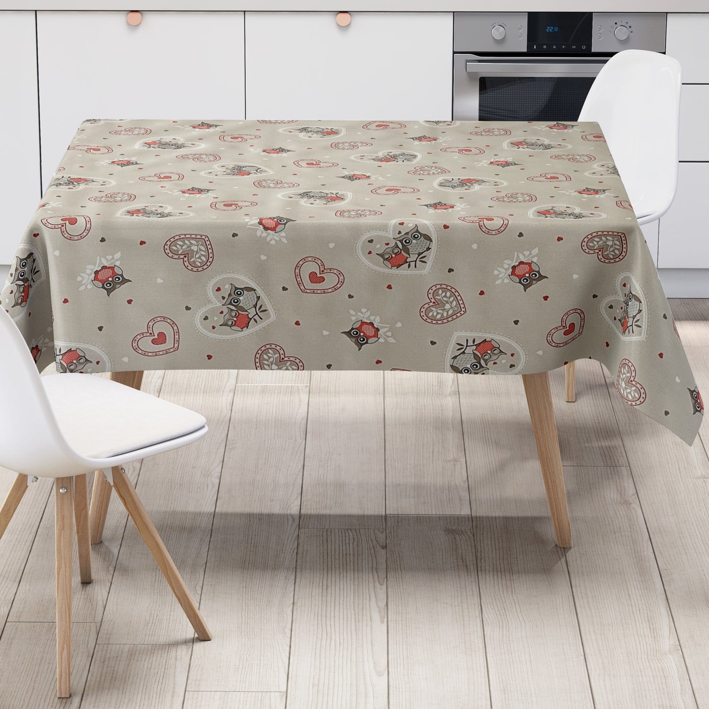 Wachstuch Tischdecke Eulen