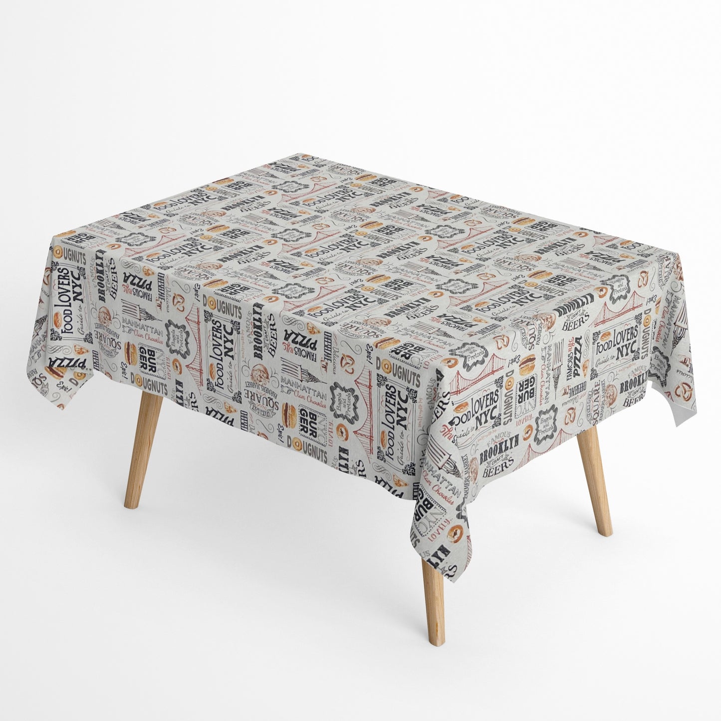 textile Tischdecken Burger Amerika Bier Bagels