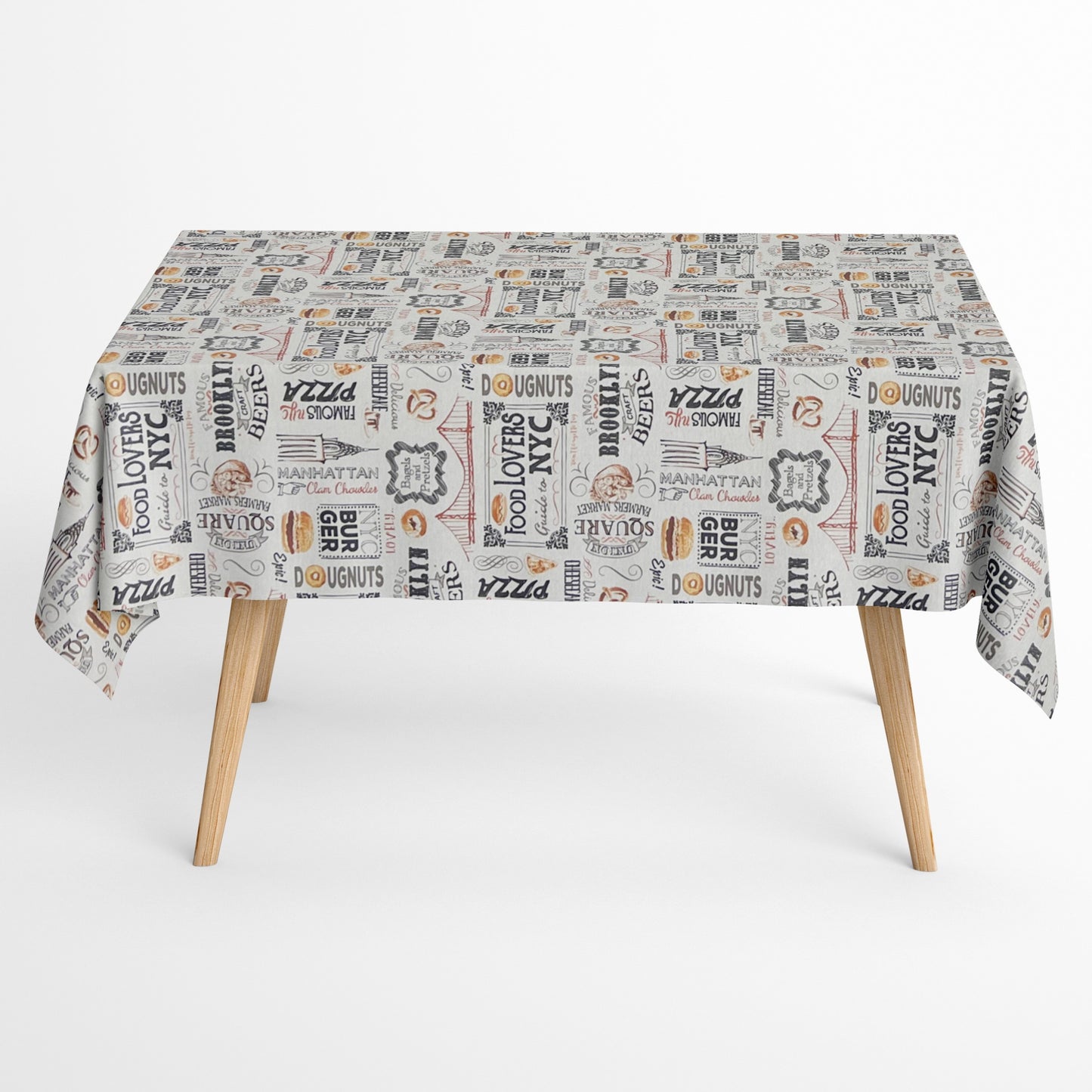 textile Tischdecken Burger Amerika Bier Bagels