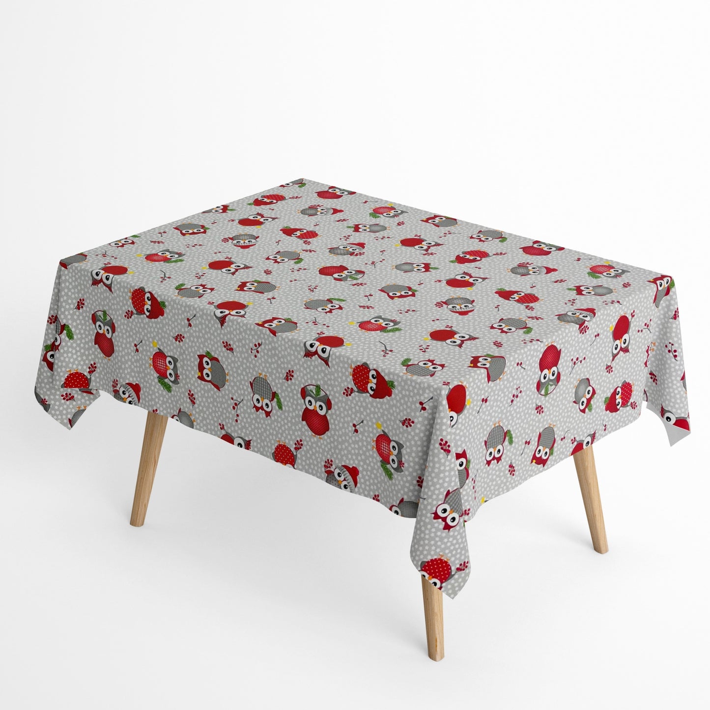 Weihnachten X-Mas Eule textile Tischdecke