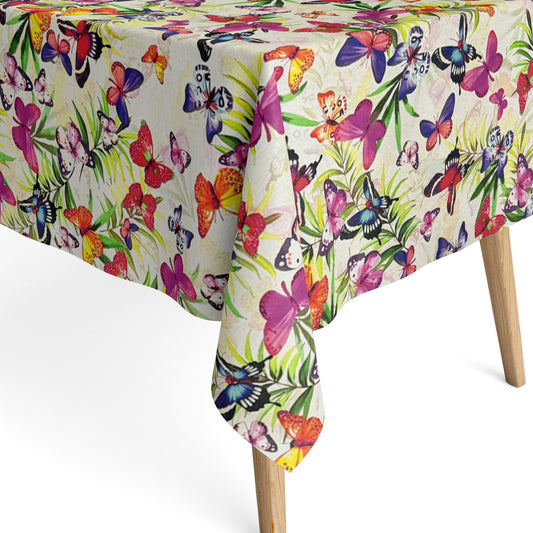 Baumwoll Tischdecke Schmetterlinge