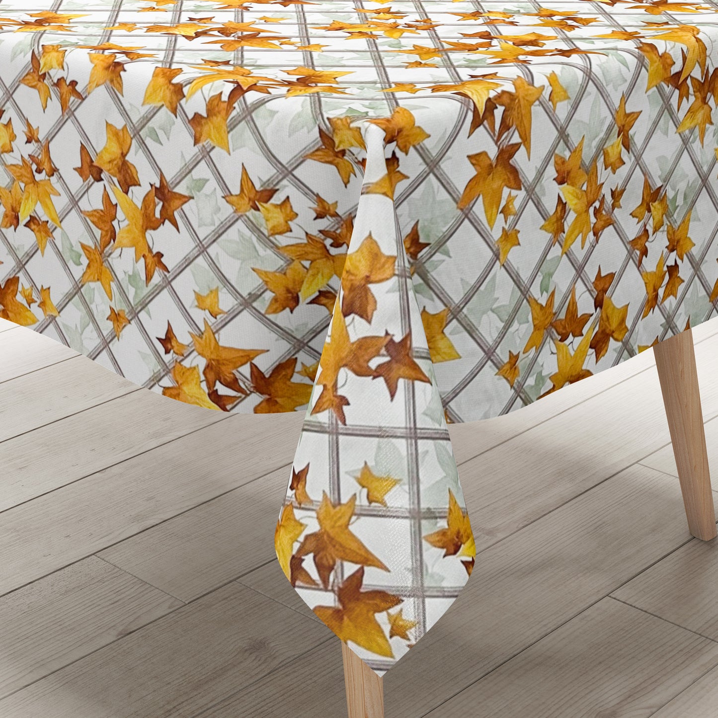 Wachstuch Tischdecke Herbst Efeu
