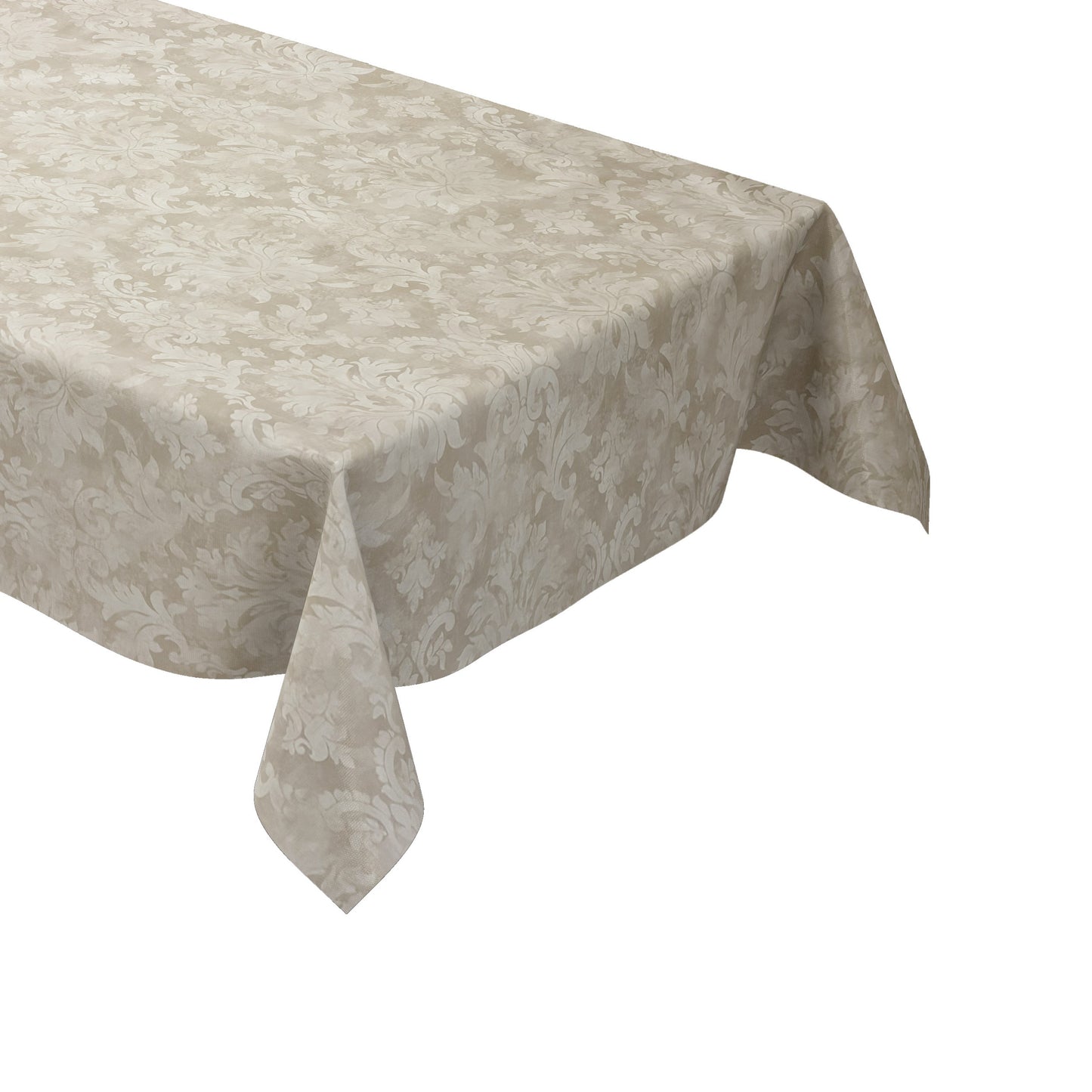 Wachstuch Tischdecke Ornamente Barock beige