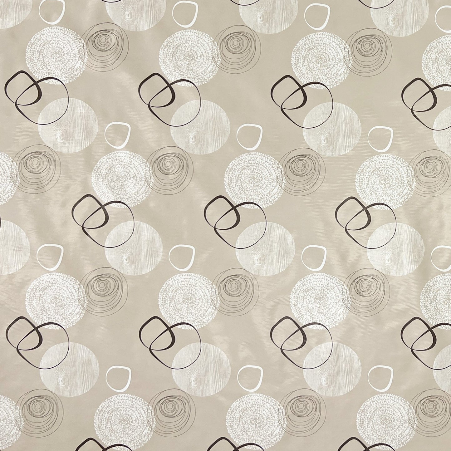 KEVKUS Wachstuch Tischdecke C141174 beige modern Linien wählbar in eckig, rund und oval -