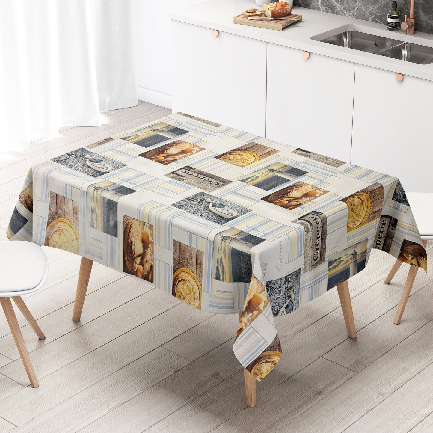 Wachstuch Tischdecke Creperie