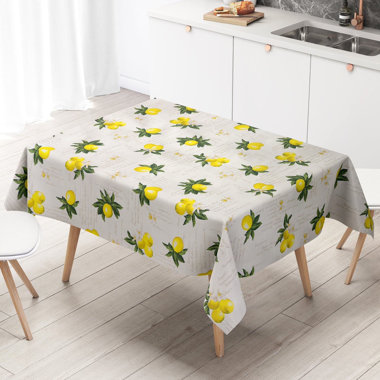 Wachstuch Tischdecke Zitronen