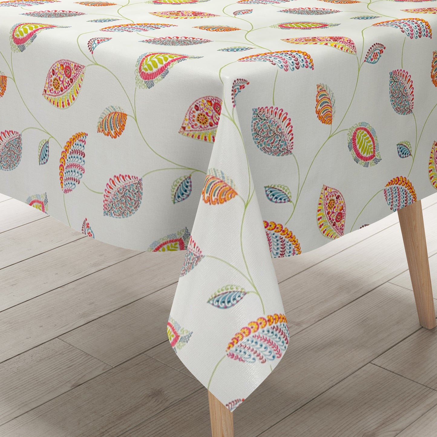 Wachstuch Tischdecke bunte Blätter