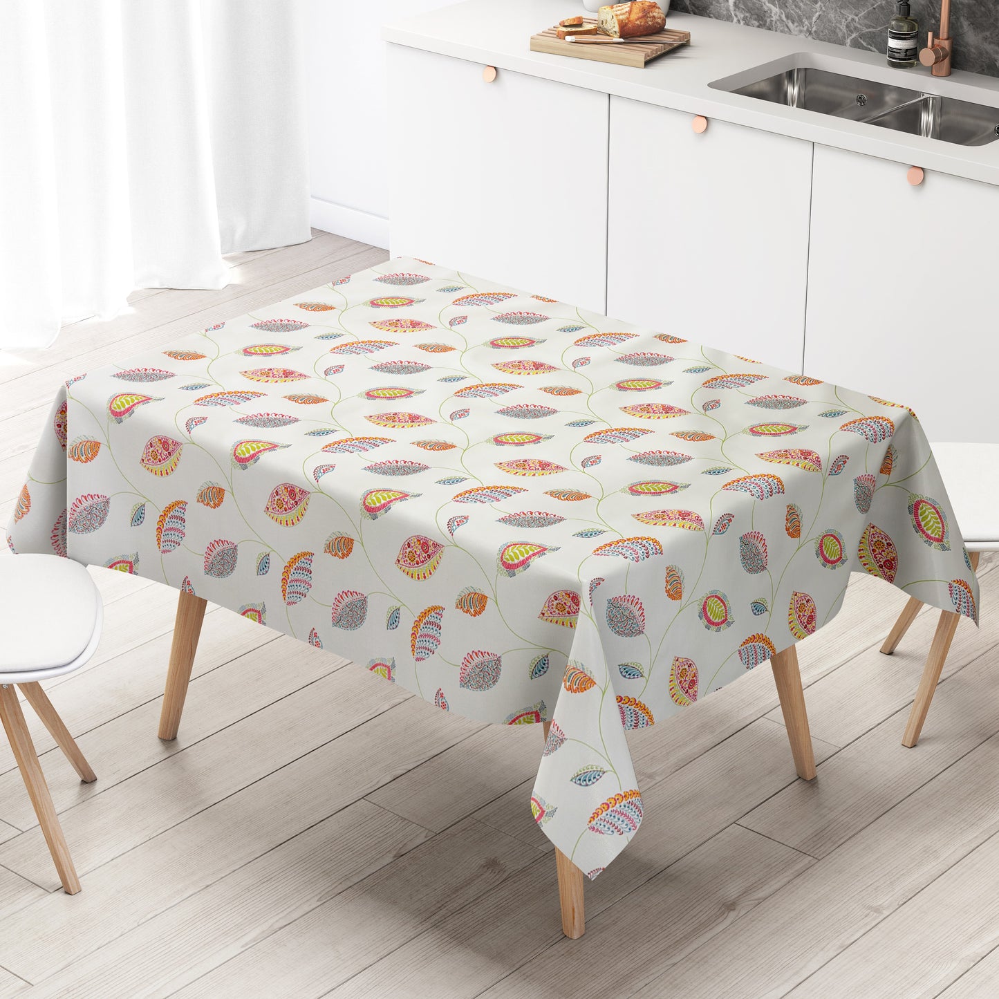 Wachstuch Tischdecke bunte Blätter