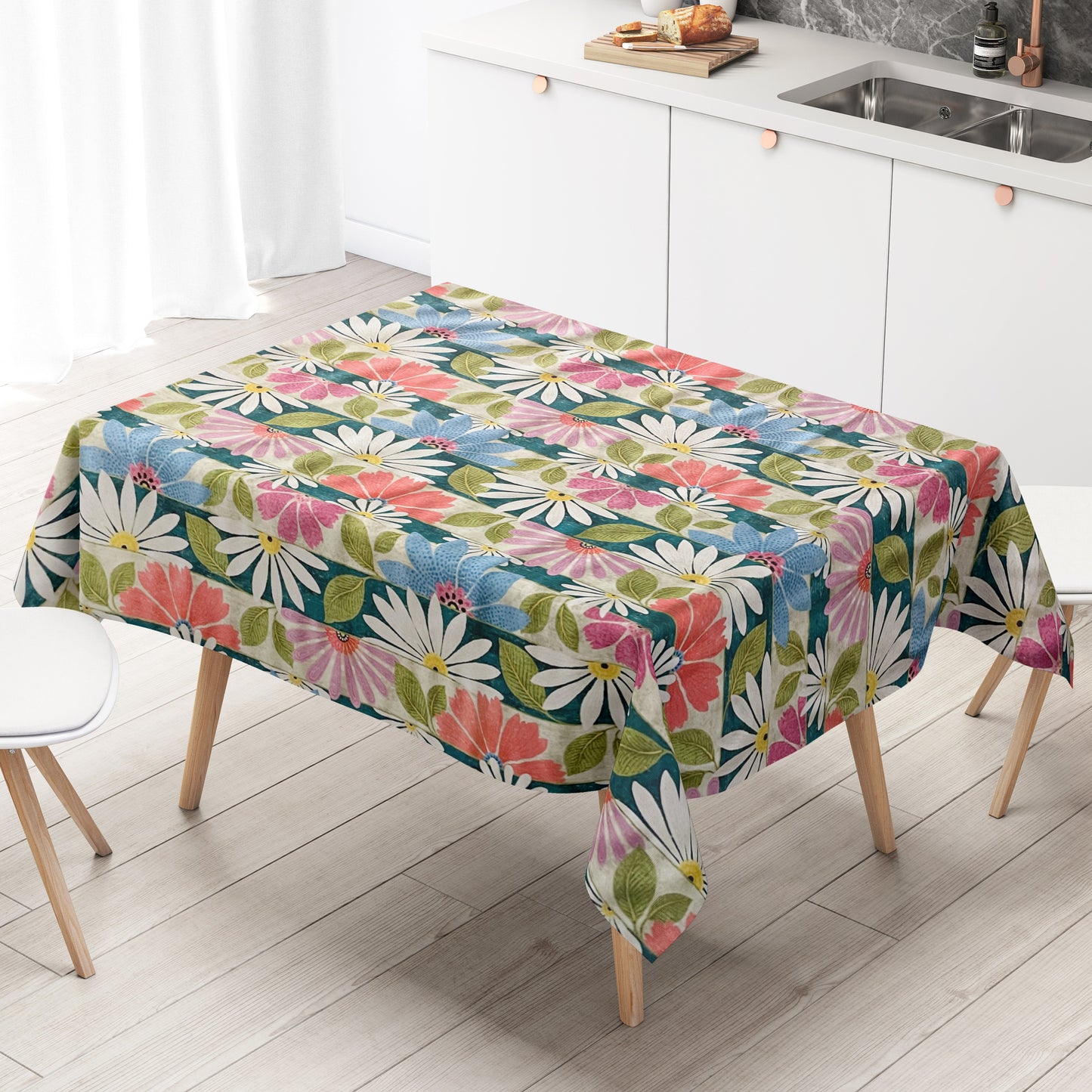 Wachstuch Tischdecke größe Blüten modern