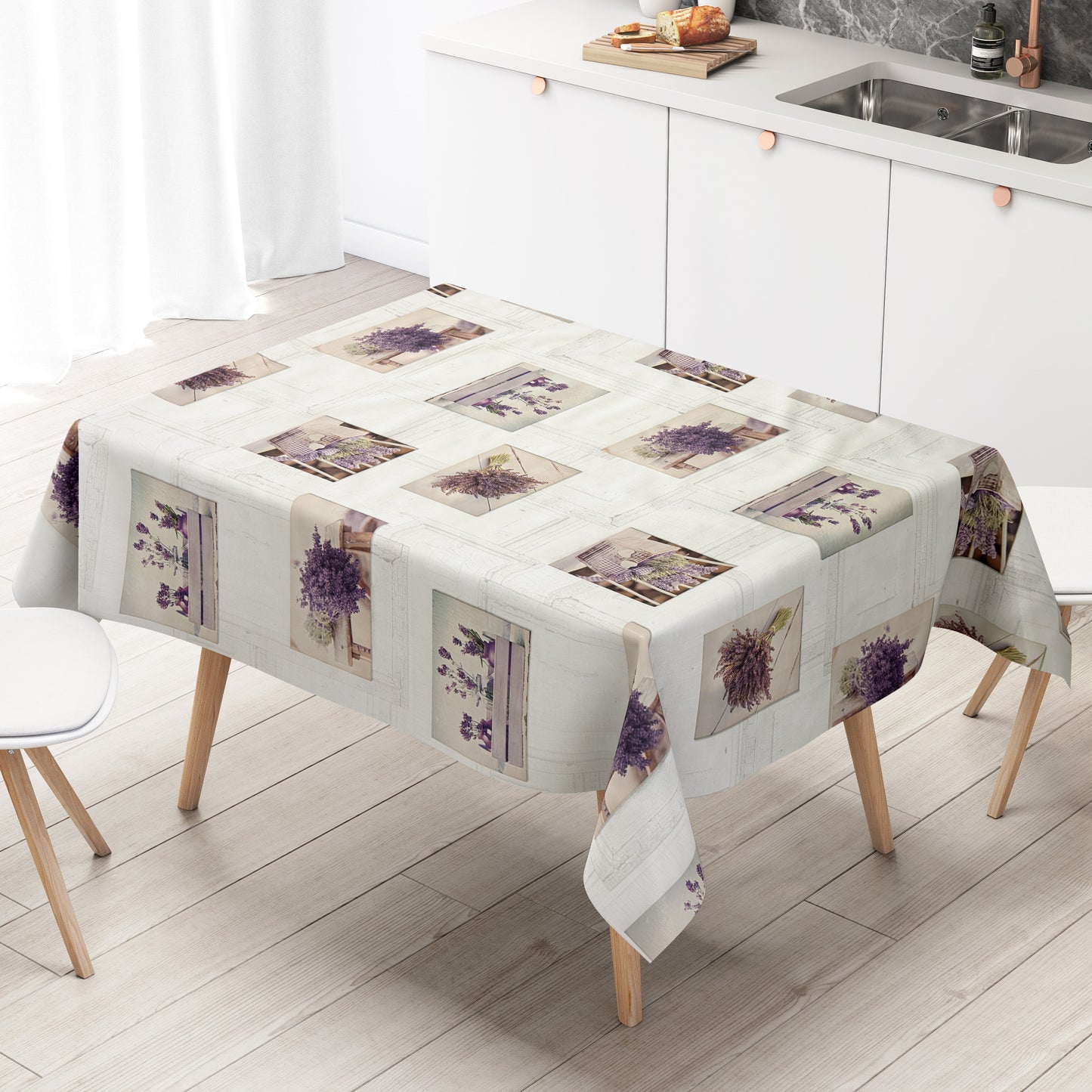 Wachstuch Tischdecke Lavendel