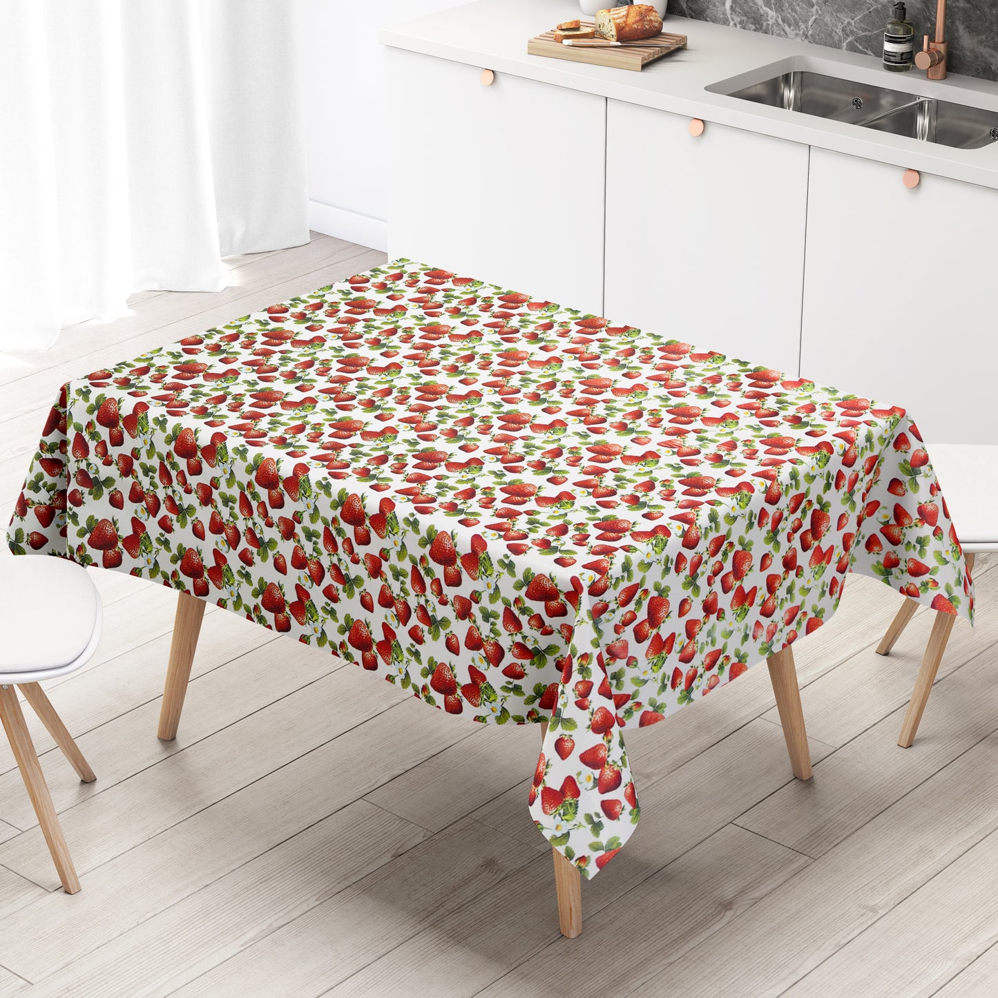 Wachstuch Tischdecke Erdbeeren
